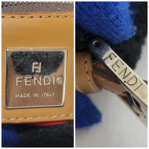 Authentic Fendi Black Suede Baguette Bag With Silver Tone Zucchino Logo … - Picture 9 of 16